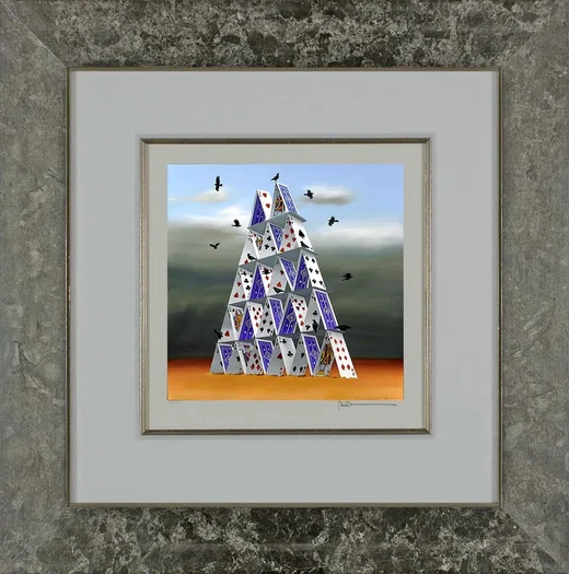 House of Cards Framed by Robert Deyber