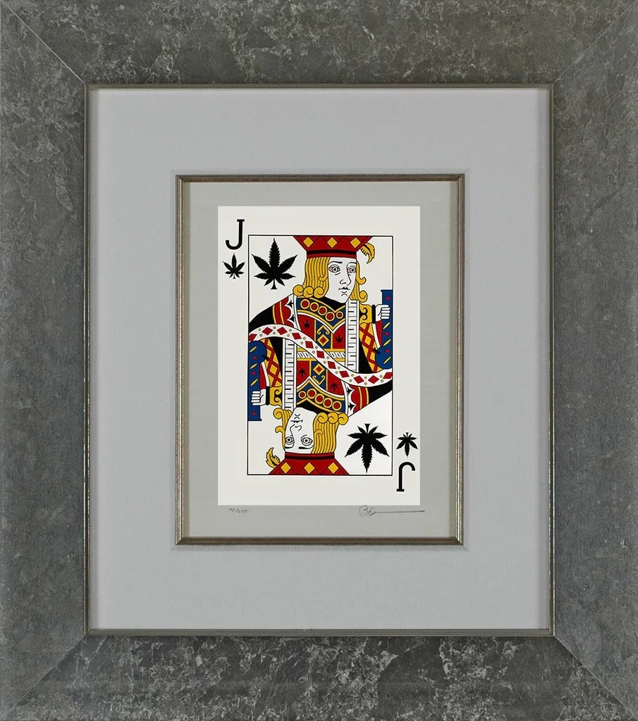 Jack Pot Framed by Robert Deyber — hand-crafted stone lithograph