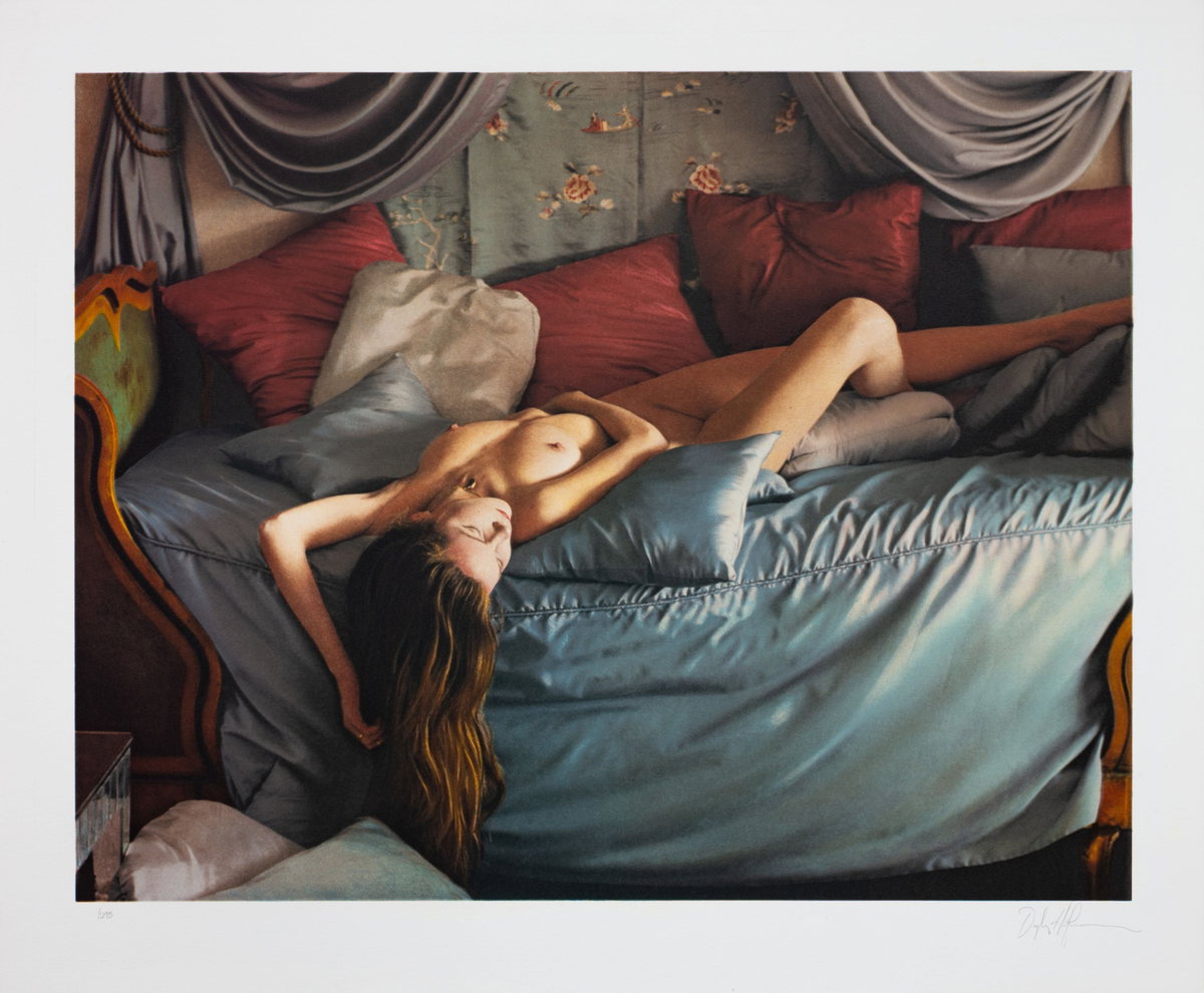 Reclining Nude, 1997 by Douglas Hofmann — hand-signed lithograph on paper