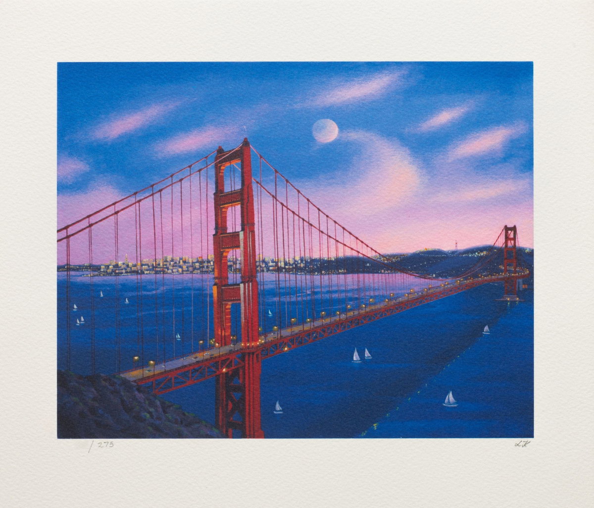 Golden Gate, 2008 by Liudmila Kondakova — hand-signed lithograph on paper