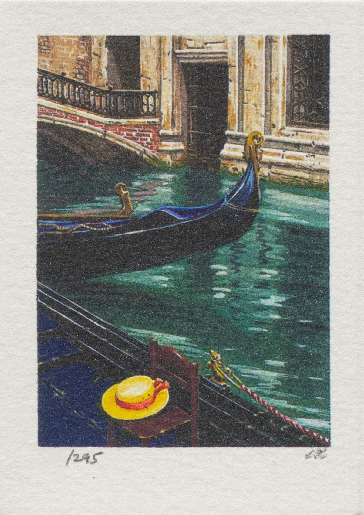 Gondola at Rest, 2006 by Liudmila Kondakova — hand-signed lithograph on paper
