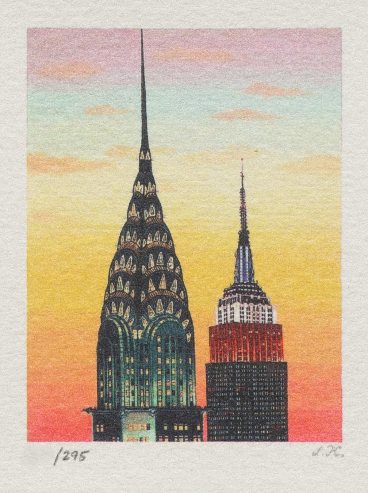 Sentinels, 2006 by Liudmila Kondakova — hand-signed lithograph on paper