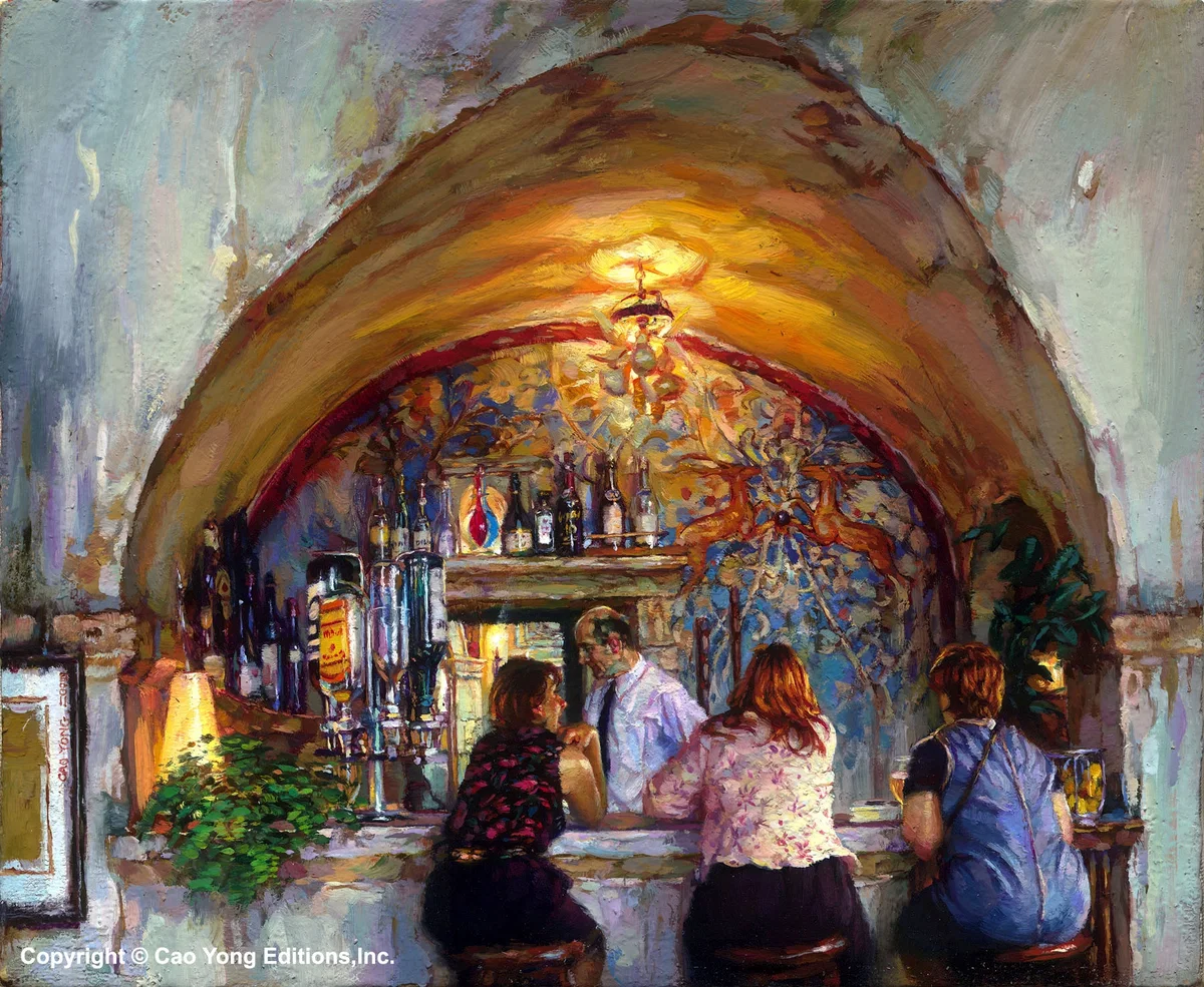 La Colombe D’or by Cao Yong — Giclee On Canvas The Mediterranean Series
