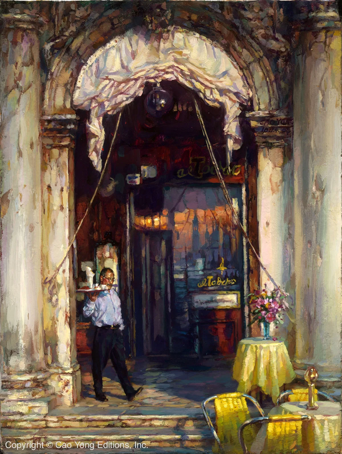 Le Bistro by Cao Yong — Giclee On Canvas The Venice Series