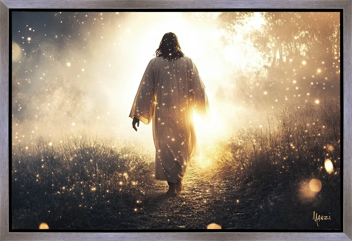 The Path Silver Float Frame by Manzi — Gallery Wrapped Giclee On Canvas