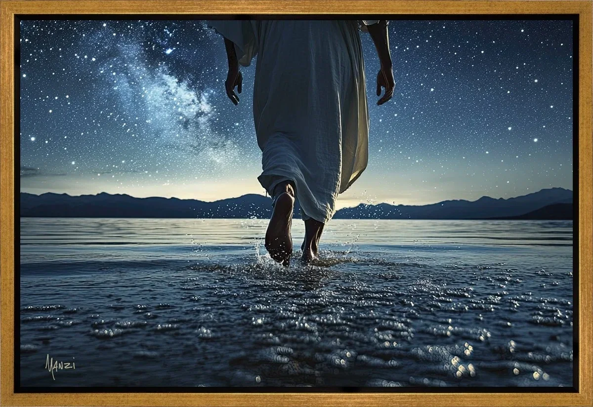 Nothing Will Be Impossible For You Gold Wood Float Frame by Manzi — Gallery Wrapped Giclee On Canvas