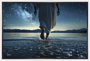 Manzi - Nothing Will Be Impossible For You White Wood Float Frame