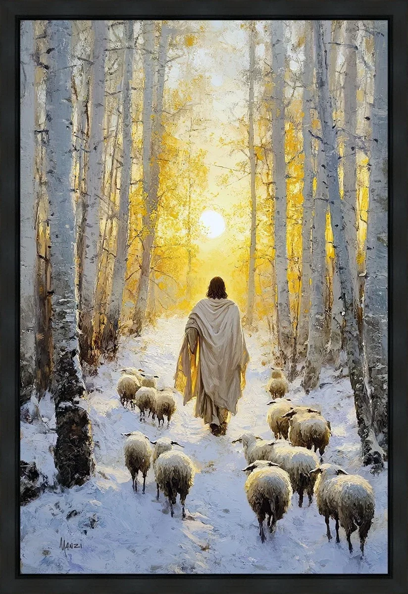 Leader Black Float Frame by Manzi — Gallery Wrapped Giclee On Canvas