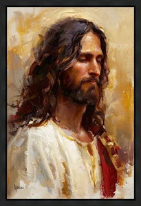 Manzi - Sacred Portrait Black Float Frame