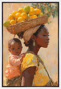 Manzi - Umubyeyi White Wood Float Frame