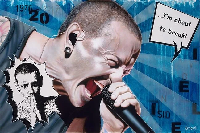 I'm About To Break - Chester Bennington/Linkin Park by Stickman — Giclee On Canvas