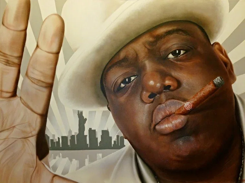 Hard To Creep Them Brooklyn Streets - Biggie Smalls by Stickman — Giclee On Canvas