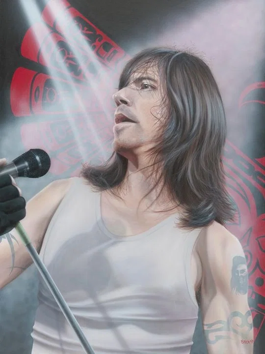 With the Birds I'll Share This Lonely View - Anthony Kiedis - Red Hot Chili Peppers by Stickman — -Giclee On Canvas Artist Proof Hand Embellished