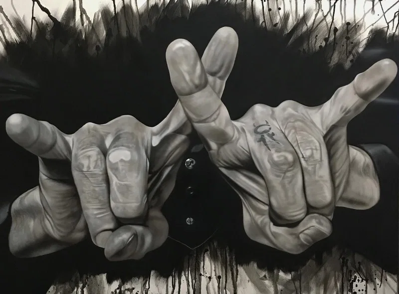 Evol 1 - Devil Horns by Stickman — Giclee On Canvas