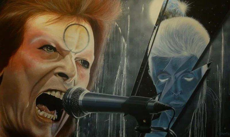 Ground Control To Major Tom - David Bowie by Stickman — Giclee On Canvas