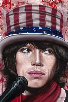 Hope You Guess My Name - Mick Jagger by Stickman — -Giclee On Canvas Artist Proof Hand Embellished