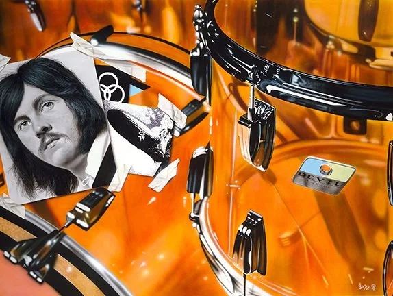 Hammer of the Gods - Jon Bonham-Led Zepplin by Stickman — Giclee On Canvas