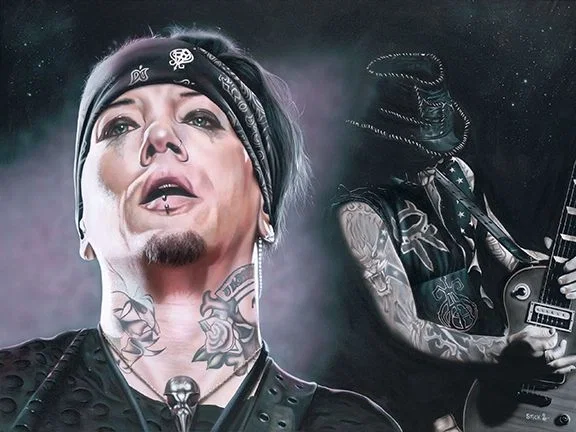 Do You Want To See Heaven Tonight - DJ Ashba by Stickman — -Giclee On Canvas Artist Proof Hand Embellished