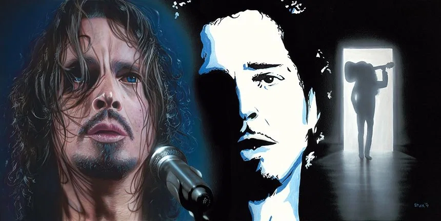 Heaven Send Hell Away - Chris Cornell by Stickman — Giclee On Canvas