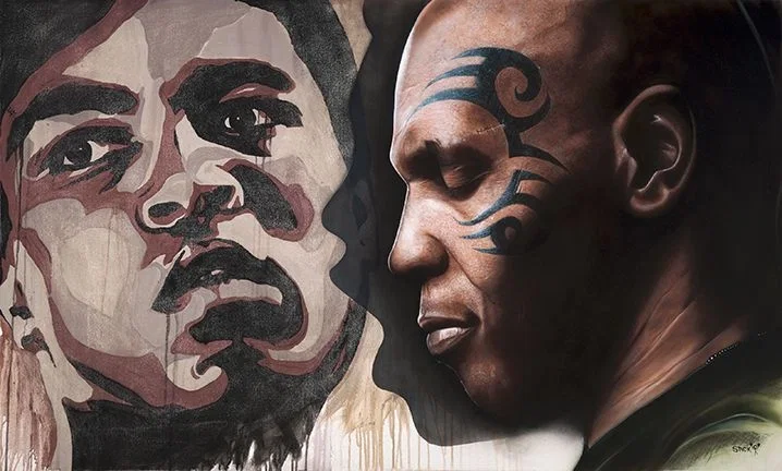 We Were Kings - Mike Tyson/ Muhammad Ali by Stickman — Giclee On Canvas