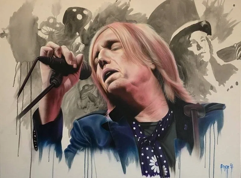 Goin' Wherever it Leads -Tom Petty and the Heartbreakers by Stickman — Giclee On Canvas