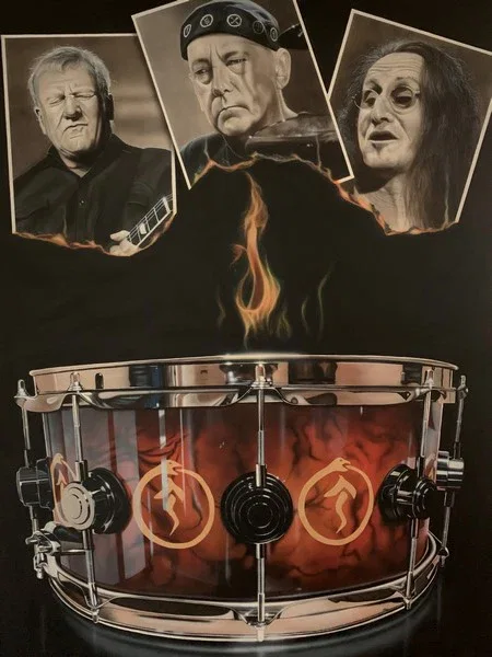 Living On a Lighted Stage - Rush by Stickman — -Giclee On Canvas Artist Proof Hand Embellished