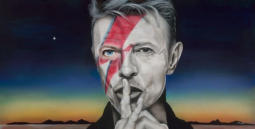 Look Out Your Window I Can See His Light - David Bowie by Stickman — Giclee On Canvas Artist Proof Hand Embellished