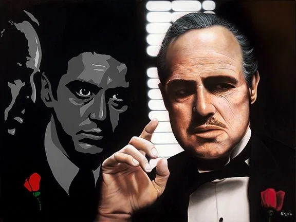 Offer You Can't Refuse - The Godfather by Stickman — -Giclee On Canvas Artist Proof Hand Embellished