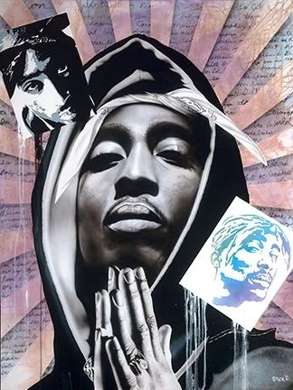 Can You Picture My Prophecy - Tupac Shakur by Stickman — Giclee On Canvas Artist Proof Hand Embellished