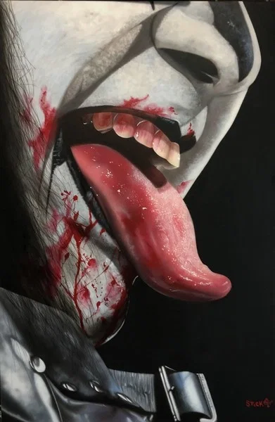 I Was Raised by Demons - Gene Simmons by Stickman — Giclee On Canvas
