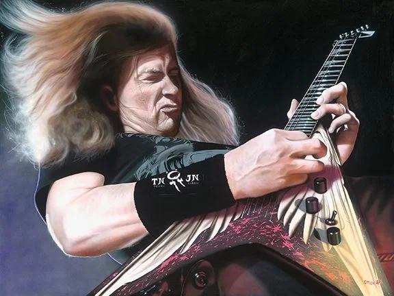 Hello Me - Meet the Real Me - Dave Mustaine - Megadeath by Stickman — Giclee On Canvas