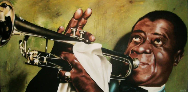 Satchmo - Louis Armstrong by Stickman — Giclee On Canvas