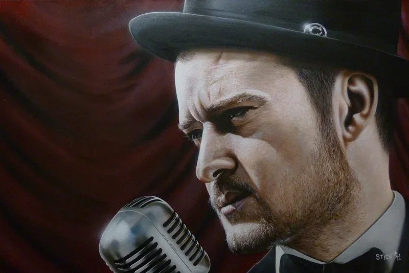 Let Me Show You A Few Things - Justin Timberlake by Stickman — Giclee On Canvas