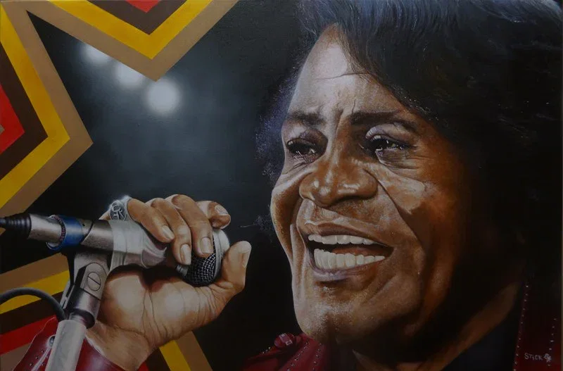 I Got Soul and I'm Super Bad - James Brown by Stickman — Giclee On Canvas