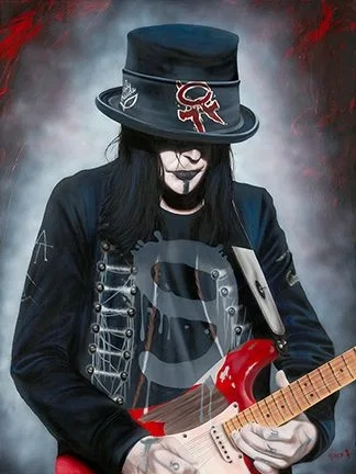 He's The Blood Stain on the Stage - Mick Mars by Stickman — Giclee On Canvas