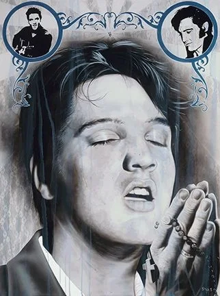 How Sweet The Sound - Elvis by Stickman — Giclee On Canvas