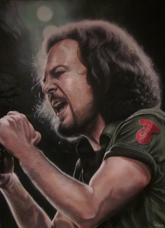 We Unleashed The Lion - Eddie Vedder (Pearl Jam) by Stickman — Giclee On Canvas