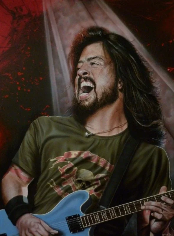 It's Times Like These - Dave Grohl by Stickman — -Giclee On Canvas Artist Proof Hand Embellished