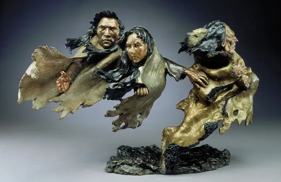 Broken Treaty (large) by Mark Hopkins — Bronze Sculpture