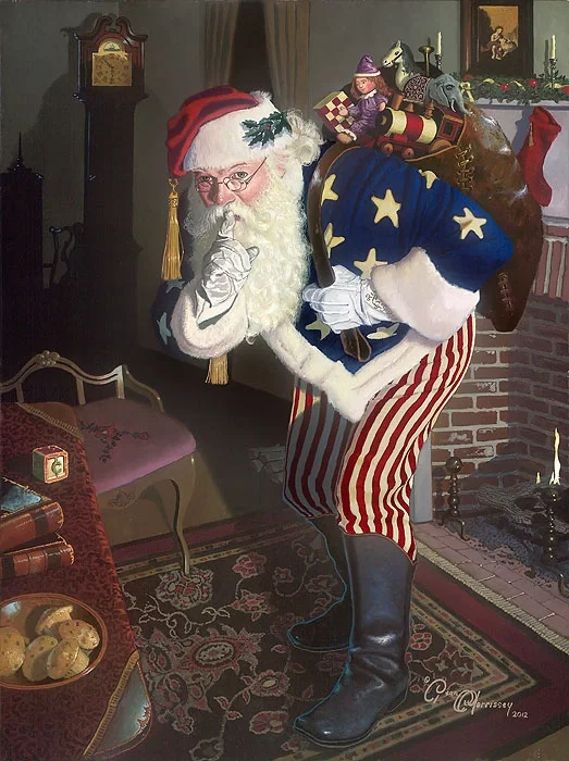 The Promise of Peace and Tranquility - Father Christmas During the Civil War by Dean Morrissey — Canvas