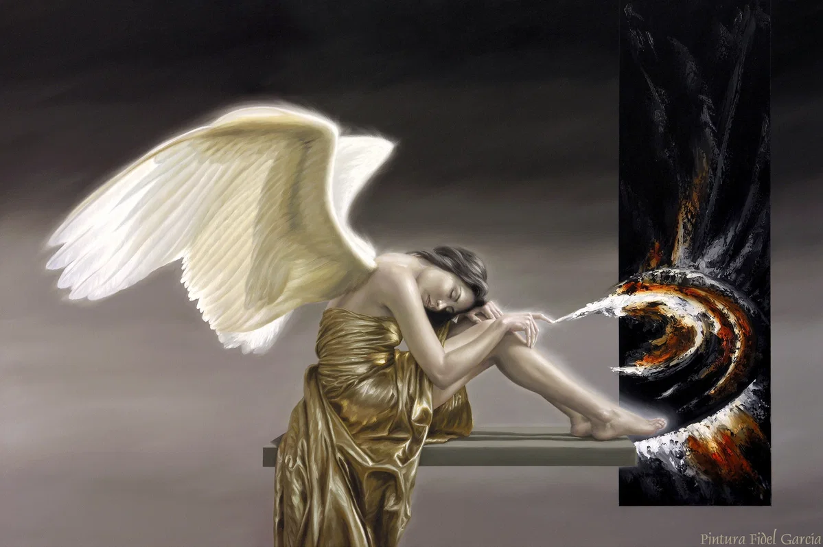 Angels Voices - VOCES DE ANGELES by Fidel Garcia — Giclee On Canvas