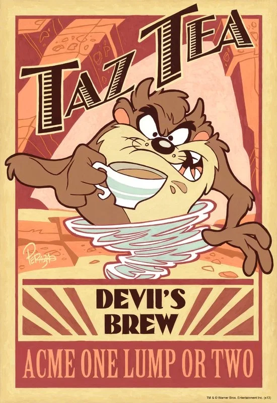 Taz Tea by Mike Peraza — Water Color On Gouache Paper