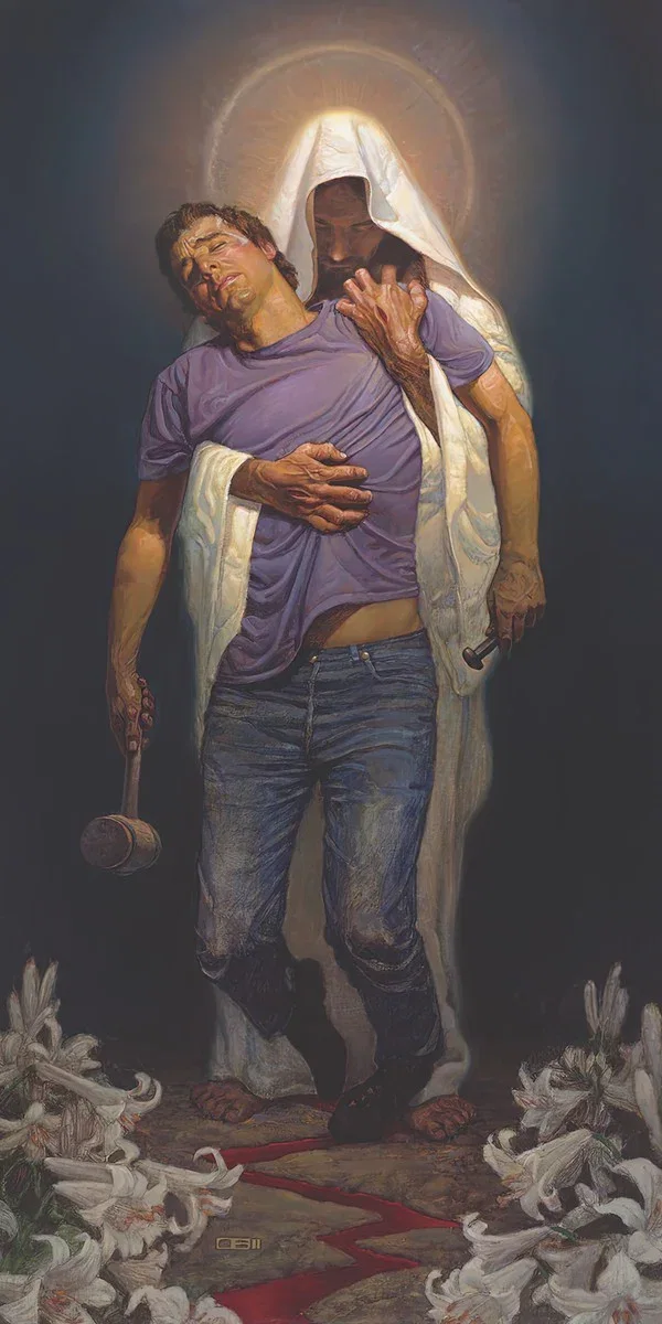 Forgiven Print mounted on wood by Thomas Blackshear II
