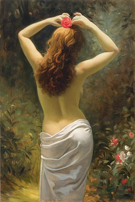 In the Garden by Arian — Giclee On Canvas