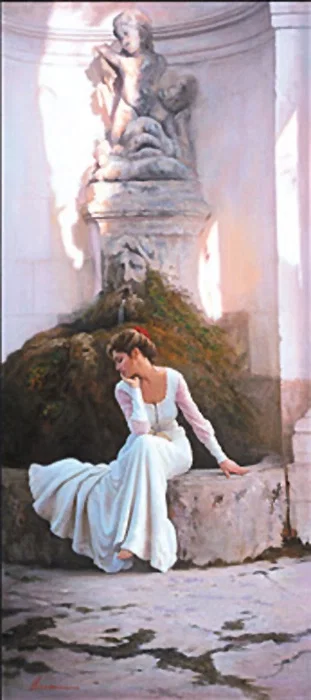 The Poetess by Arian — Giclee On Canvas