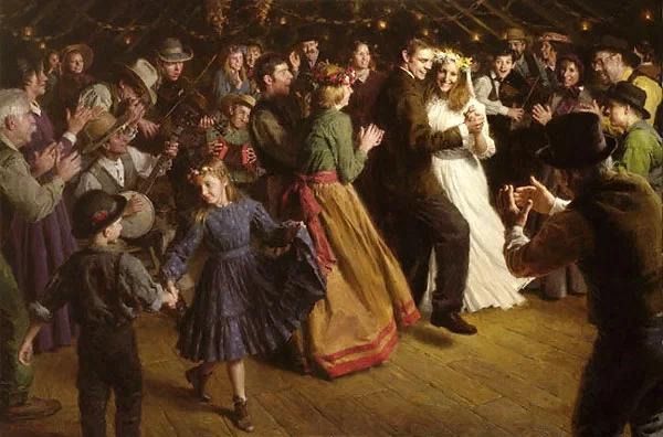 The First Dance 1884 Americana by Morgan Weistling — Master Works Edition On Canvas
