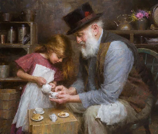 Papas Tea Artist Proof by Morgan Weistling — Canvas