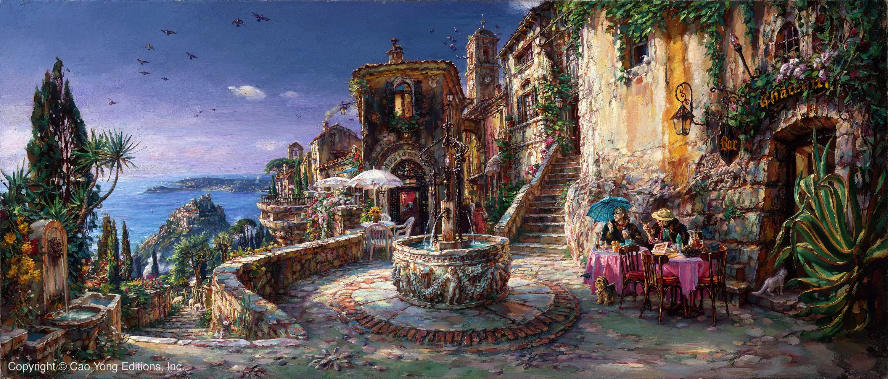 Mediterranean Sunrise by Cao Yong — Giclee On Canvas The Mediterranean Series