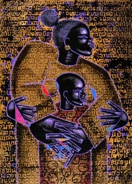Moma's Boy Giclee  62 by Larry Poncho Brown