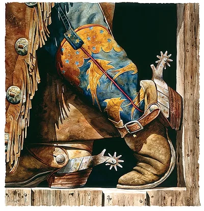 Cowboy Fishin Boots Limited Edition by Nelson Boren